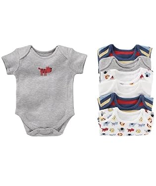Boys Giraffe Bodysuits - 7pk