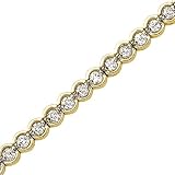 14K Yellow/White Gold 5 ct. Diamond Tennis Bracelet thumbnail