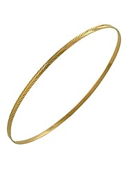 14 Karat Rose Gold 2-mm Diamond-cut Slip-on Bangle