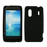 iFase Brand HTC Evo Design 4g Cell Phone Solid Black Silicon Skin Case