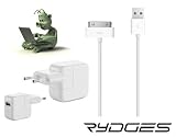 Produkt-Bild: Rydges&reg; RMT-PAC02 Power Adapter Cube 220V Ladeger&auml;t Netzteil f&uuml;r Apple iPhone 4 / 4S / 3G / 3GS / iPod inkl. USB Daten Ladekabel