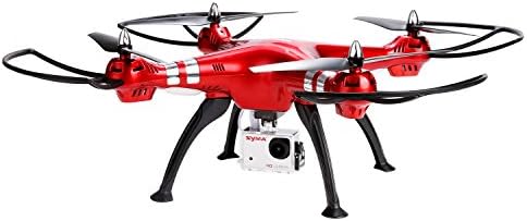 Voomall Syma X8HG 2.4G 4CH 6Axis RC Quadcopter Drone with 8MP Camera &amp; New Height Hold Mode Red