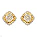 Earrings With 15.95ctw Precious Stones - Genuine Clean Diamonds and Citrines Well Made in 14K Two tone Gold. Total item weight 10.5g Length 18mm