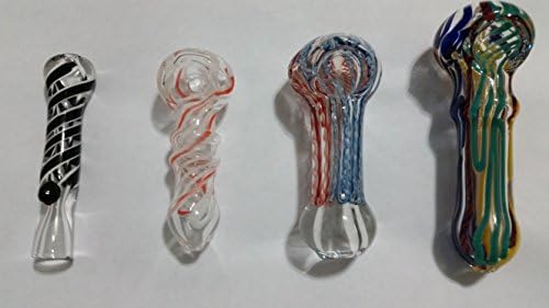 Hand Blown 4 1/2" Glass Incense Burner - Set Of 4