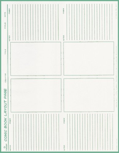 Canson Comic Book Layout Pages- 8.5x11 Inch Pad