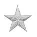 ID 3551 White Star Patch Night Sky Emblem Symbol Embroidered Iron On Applique