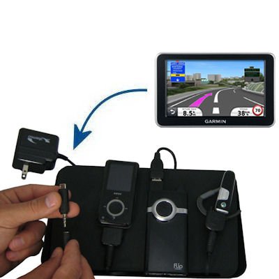 Gomadic Universal Charging Station for the Garmin Nuvi 2340 2350 2360 2370 and many other mobile devices - 2nd Generation Design - uses Gomadic TipExchange Technology - 4 tips included