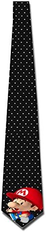 ERNSK Mario Logo Dot Fabric Mens Necktie.