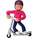 Riding Kick Scooter Personalized Christmas Ornament - Girl - Handpainted Resin - 4