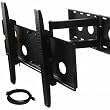 VideoSecu full motion articulating tilting swivel TV LCD wall mount bracket arm for 37"-55" LCD LED LFD TV Super Strong Single Arm 27" Extension Swivel Flat Panel Television LCD Plasma Tilt Wall Mount Free 7 ft HDMI cable W13