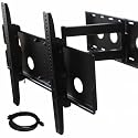 VideoSecu full motion articulating tilting swivel TV LCD wall mount bracket arm for 37"-55" LCD LED LFD TV Super Strong Single Arm 27" Extension Swivel Flat Panel Television LCD Plasma Tilt Wall Mount Free 7 ft HDMI cable W13