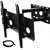 VideoSecu full motion articulating tilting swivel TV LCD wall mount bracket arm for 37"-55" LCD LED LFD TV Super Strong Single Arm 27" Extension Swivel Flat Panel Television LCD Plasma Tilt Wall Mount Free 7 ft HDMI cable W13