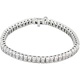18K White Gold Diamond Tennis Bracelet - 9.00 Ct.