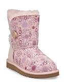 Ugg Australia Bailey Button Novelty Boots For Big Kids -- Baby Pink Logo