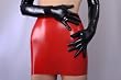 Latex MINI ROCK, rot von KUNZMANN