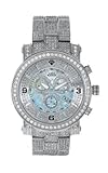 IMAGE OF Aqua Master Men's Power One-Row Diamond Watch with Four-Link Full Diamond Bracelet, 11.60 ctw