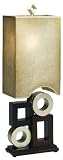 Artmax 1951-LM 34-Inch High Table Lamp, Brown and Silver