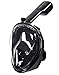 Uzi Shark Easy Breath 180° Panoramic Revolutionary Full Face Mask Snorkel with Anti-fog & Anti-leak Technology and Go-Pro Mount Snorkel Mask (Large / XL)