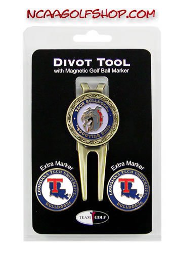 Louisiana Tech Bulldogs Divot Tool Ball Marker Set Tg3