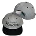 Los Angeles Raiders Grey / Black Plastic Snapback Adjustable Plastic Snap Back Hat / Cap