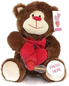 Singing Valentines Plush Teddy Bear With Light Phrases