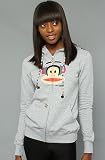 Paul Frank The Julius Headphones Hoody with Functional Earbuds in Heather Gray hood ,Sweatshirts for Women
