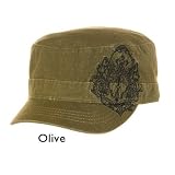 Washed Canvas Military Cadet Cap