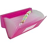 C-Line 13-Pocket Poly Expanding File, 10 x 5 Inches, Junior Size for Receipts and Checks, Includes Tabs, 1 File, Color May Vary (58710)