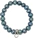 Chrysalis Natural Black Freshwater Pearl Bracelet Silver Charm Loop