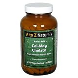 A to Z Naturals Amino Acid Cal-Mag Chelate, Vegetarian Tablets, 250 tablets