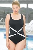 Longitude® White Metallica Twist Sash Swimsuit - Plus Size Swimsuit Plus Size Swimsuits
