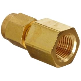 Parker 2FSC2N-B Brass A-LOK Female Connector 1/8" Compression Fitting 1/8" F NPT