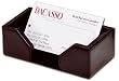 Genuine Dark Brown Bonded Leather 4"X6" Memo Holder