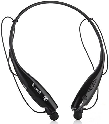 Bluetooth Headset,ZENZITO Wireless Bluetooth Headset Stereo Neckband Headphones Sweatproof Running Gym Exercise Stereo Earphones(Black)