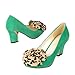 Charm Foot Fashion Bows Womens High Heel Chunky Heel Pumps Shoes