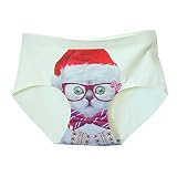 LATH.PIN Ladies Anti-exposure Cat Printed Hipsters Knickers Briefs Underwear (S (Waist: 22