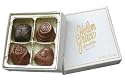 Helen Grace Chocolates, Assorted Milk & Dark Chocolate Truffles, 2 oz. White Box, 3-pack
