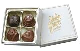 Helen Grace Chocolates, Assorted Milk & Dark Chocolate Truffles, 2 oz. White Box, 3-pack