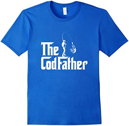 Men's The Codfather Fishing Dad T-Shirt Medium Royal Blue