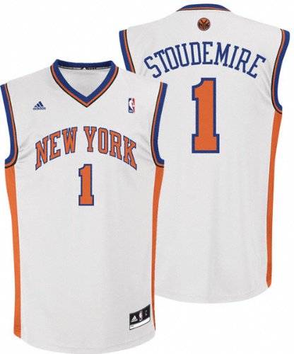 Amar'e Stoudemire Jersey: adidas Revolution 30 White Replica #1 New York Knicks Jersey