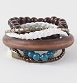 Kirra Wood Multi Row Bracelet