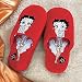 Betty Boop Red Plush Slippers