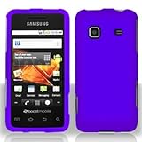 Boost Samsung Galaxy Prevail M820 Accessory - Purple Rubber Feel Protective ....