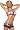 Pink Bandeau Ruffle Skirt Low Cut Waist Hot Bikini Swimsuit, Small