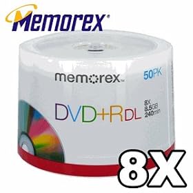 Memorex - 50 x DVD+R DL - 8.5 GB ( 240min ) 8x - spindle - storage media