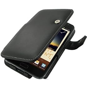 Leather Case for Samsung Galaxy Note (Book Type, Black)