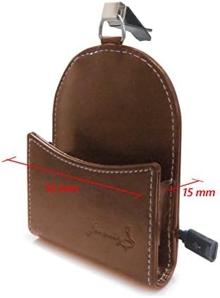 Qi wireless charger - Car holster (compatible with Galaxy S6) w/ Samsung Galaxy S5 internal stick on receiver (Brown)