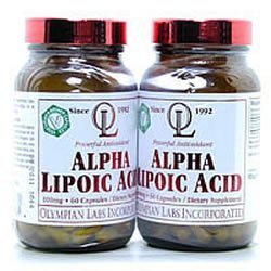 OLYMPIAN LABS Alpha Lipoic Acid 100mg, 60+60 ( Twelve Pack)
