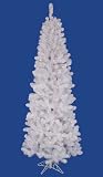 4.5' Pre-Lit White Salem Pine Pencil Artificial Christmas Tree - Multi Lights