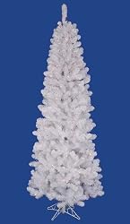 5.5' Pre-Lit White Salem Pine Pencil Christmas Tree - Multi Dura Lights